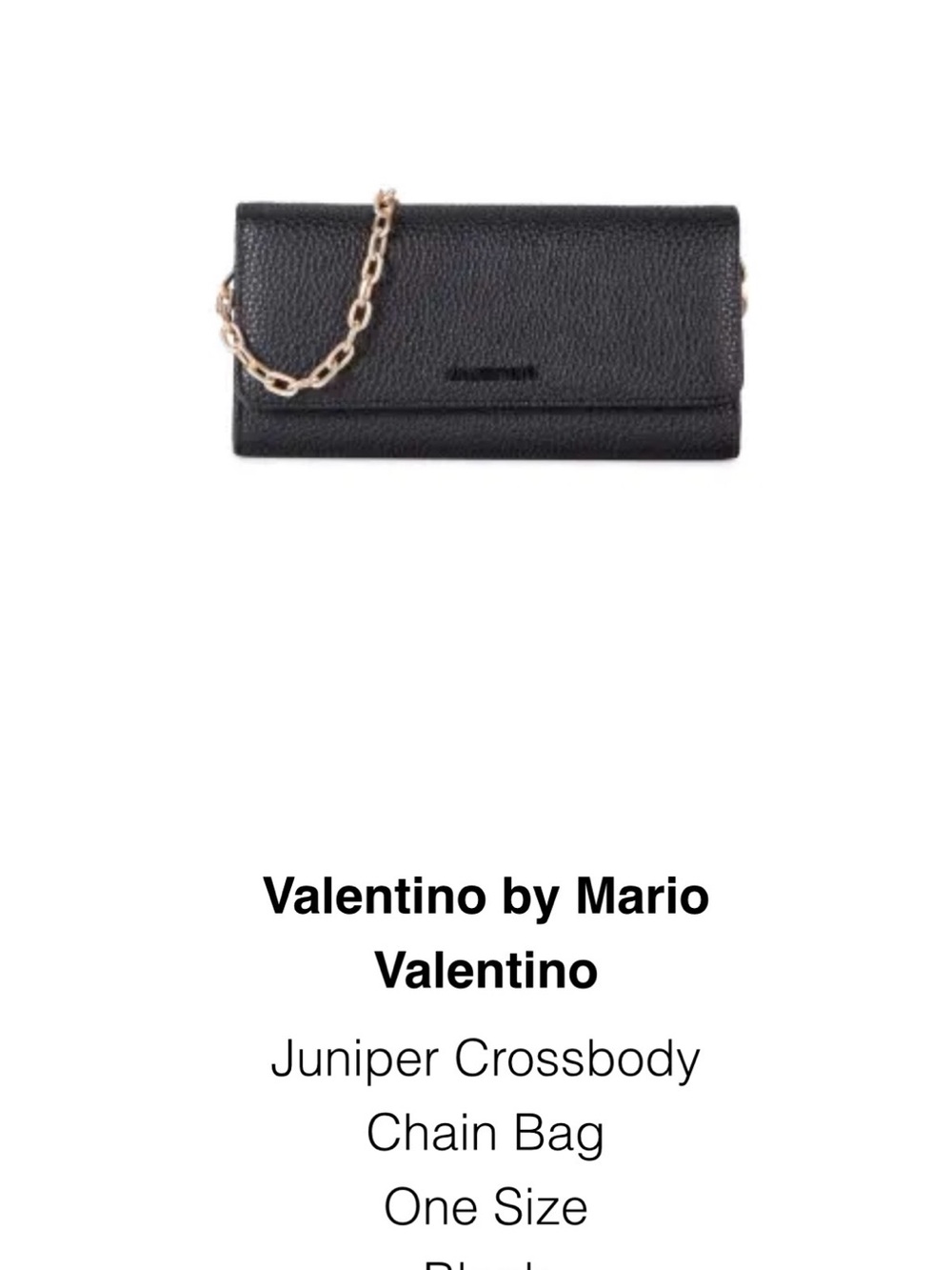Valentino by Mario Valentino Juniper Leather Crossbody Chain Bag